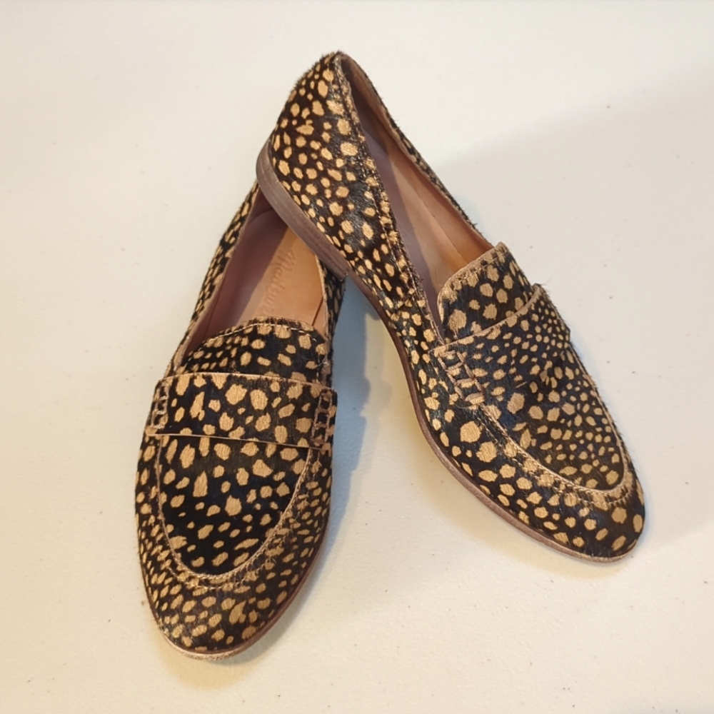 Madewell, Alex, calf hair leopard loafer. Size 6